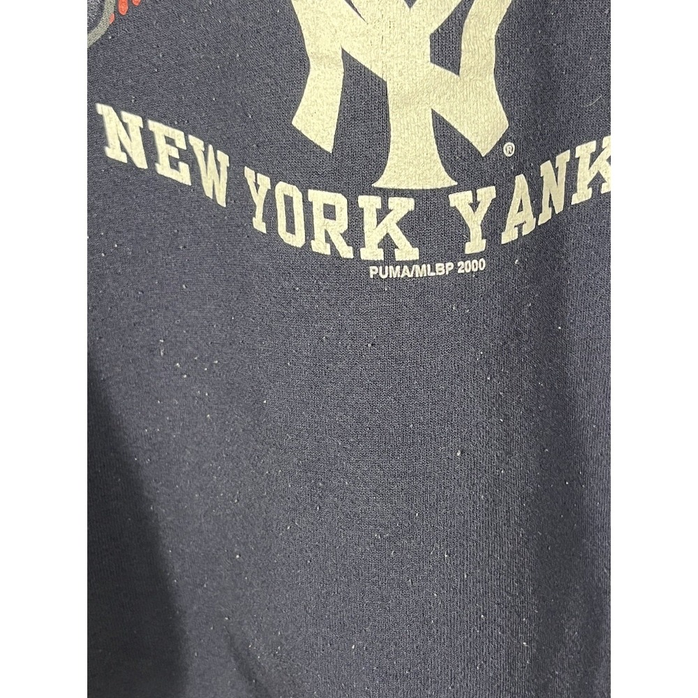 Vintage Y2K Puma New York Yankees Sweatshirt 2000 AL Champs Men's Large Navy (H) - Picture 4 of 8